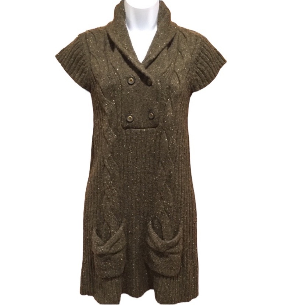 Ruff Hewn Olive Green Sweater Dress/Tunic Small